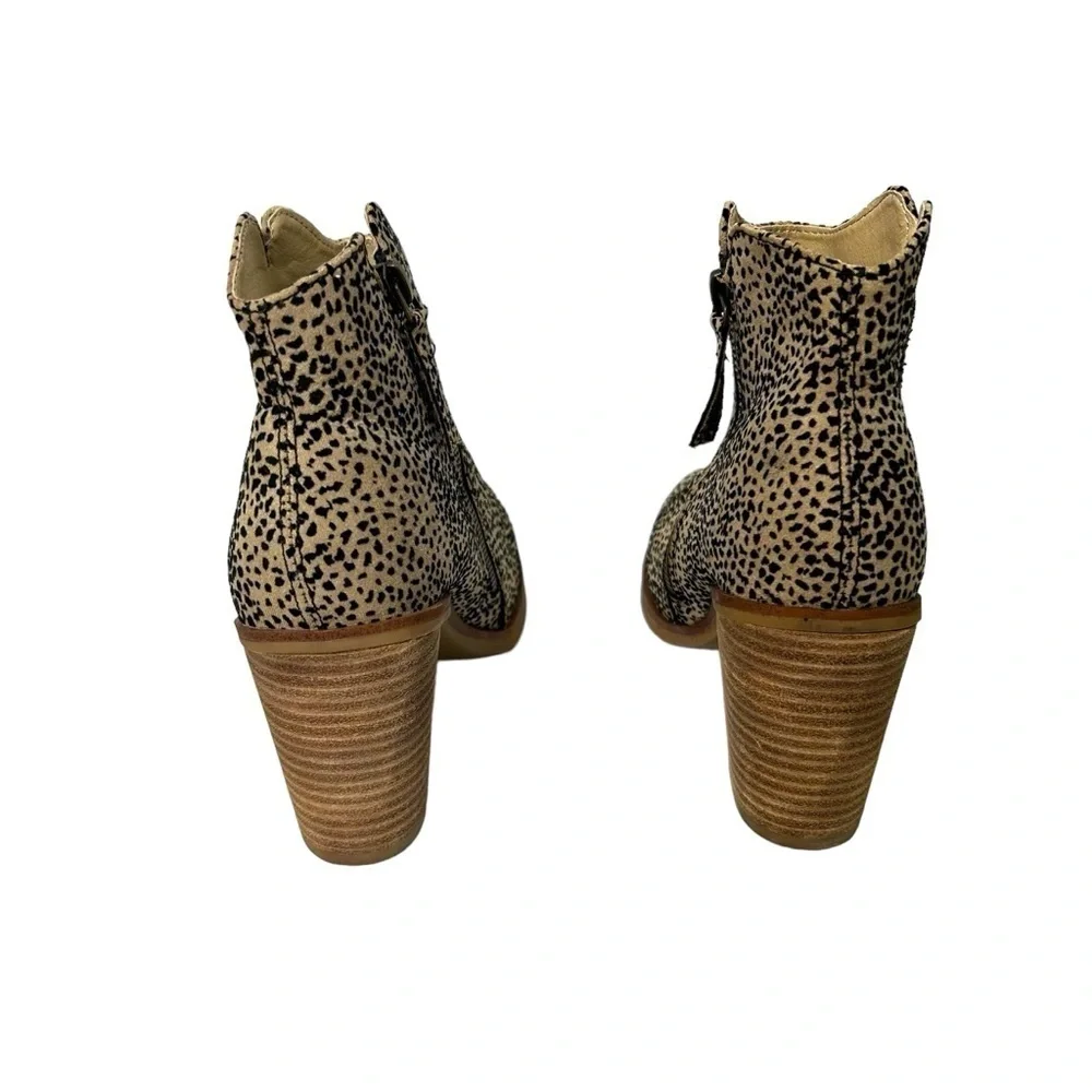MIA Erik Cheetah Print Ankle Bootie Western Side Zipper Casual Boots Size 6W